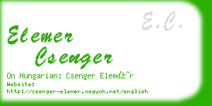 elemer csenger business card